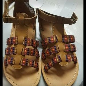 NWT Carter's Girls size 9 Brown Sandals